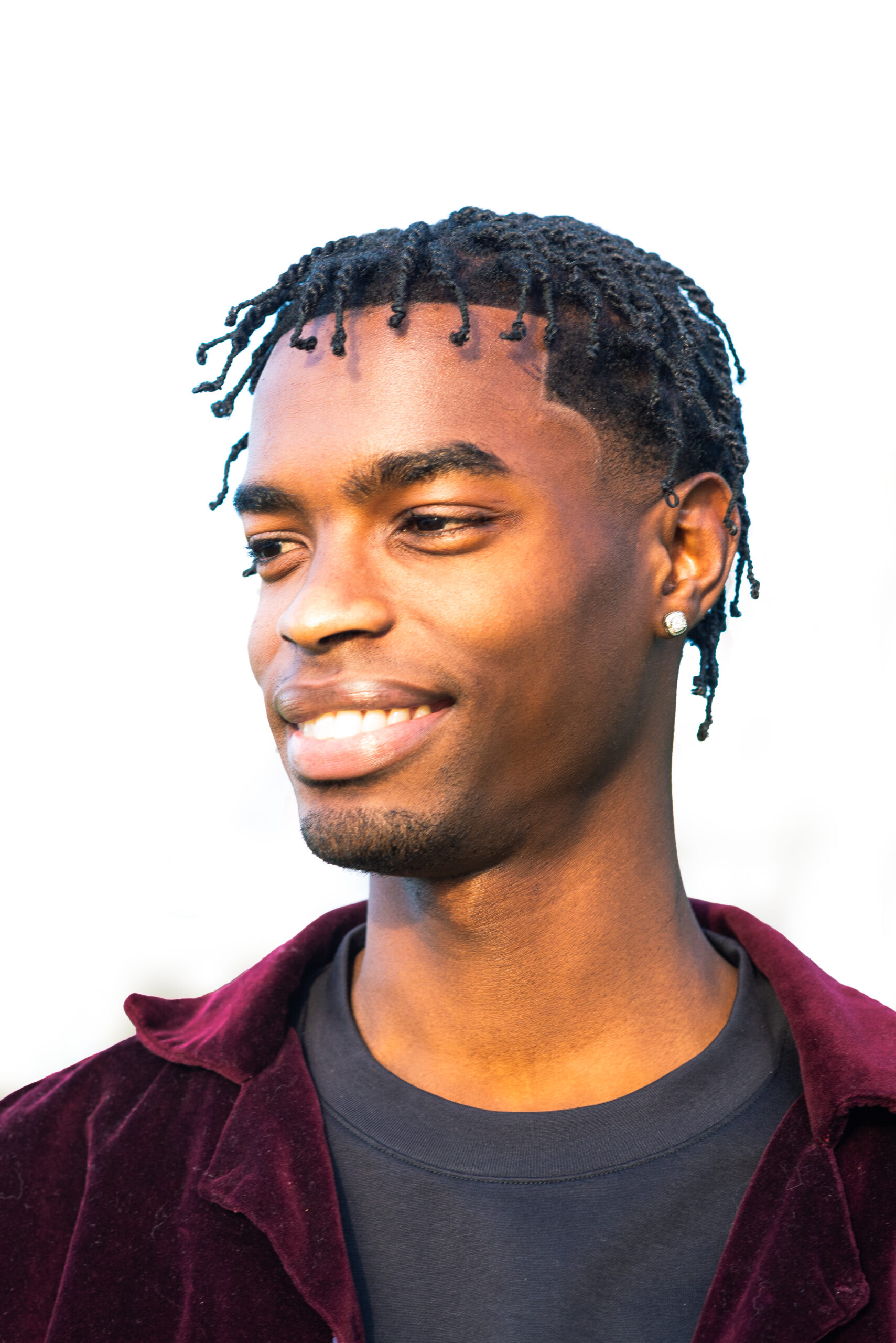 Abou, male model represented by Idée Models, Montreal modeling agency, in a summer fashion test shoot