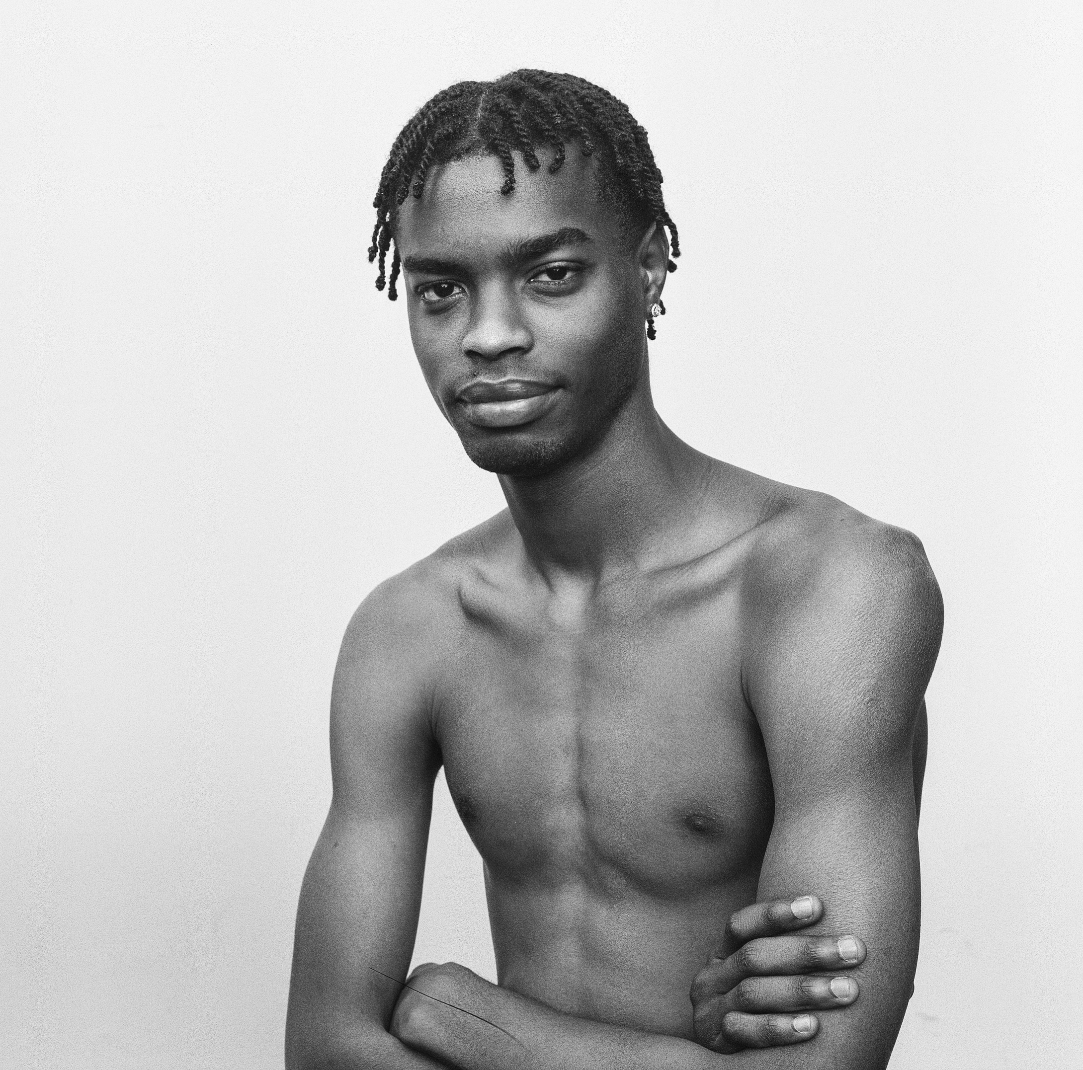 Abou Male Model with Idee Models, a Montreal modeling agency. Hasselblad Portrait